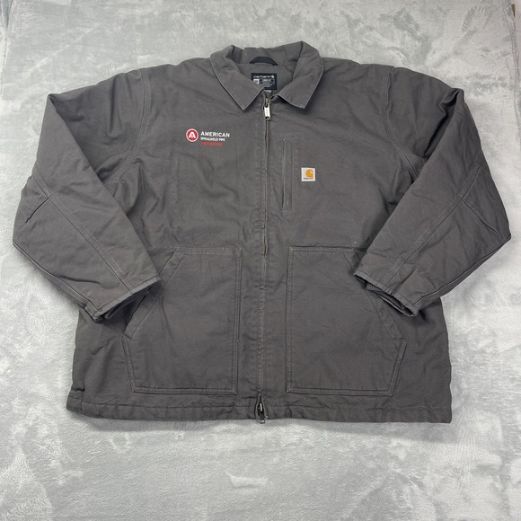 Carhartt Workwear Jacket Mens 3XL Gray Sherpa Lined American SpiralWeld Pipe Co.